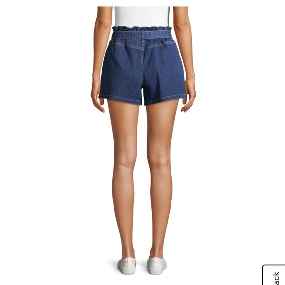 Paper bag high waisted shorts with adjustable belt - Picture 5 of 5